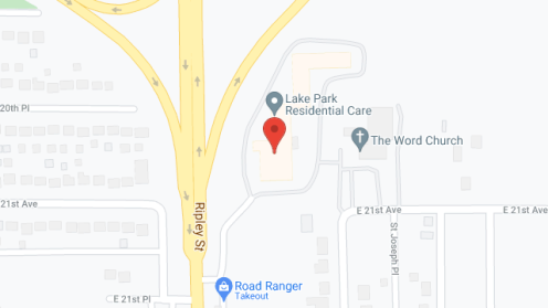 Map of the neighborhood around Lake Park Residential Care