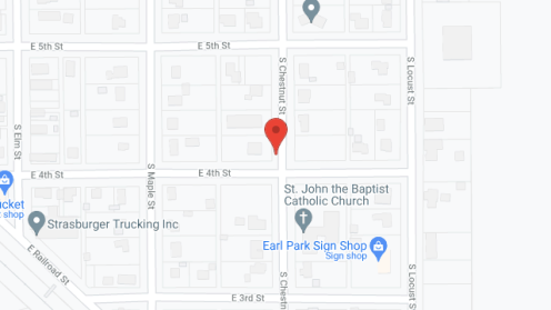 Map of the neighborhood around Jennie E Caldwell Memorial Hm