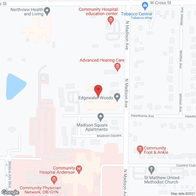 Edgewater Woods in google map