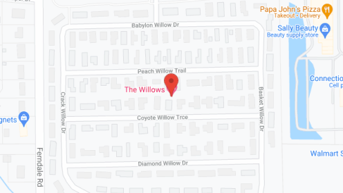 Map of the neighborhood around Willows