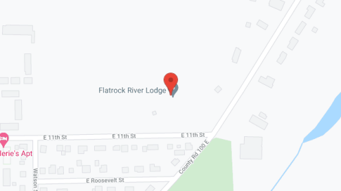 Map of the neighborhood around Flatrock River Lodge