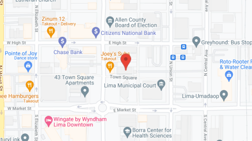 Map of the neighborhood around Town Square Apartments