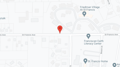 Map of the neighborhood around Friedman Village
