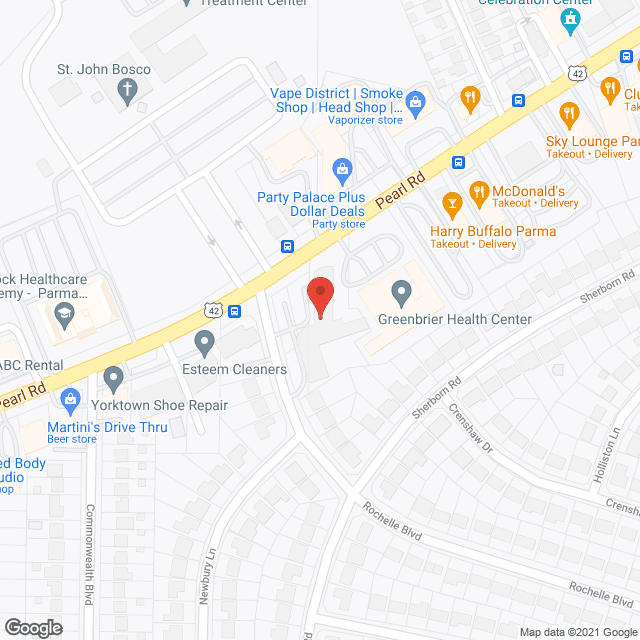 Greenbriar Retirement Community in google map