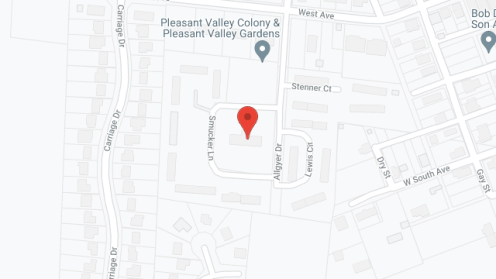 Map of the neighborhood around Pleasant Valley Colony