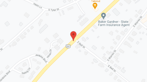 Map of the neighborhood around Morgantown Active Day Ctr
