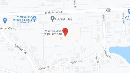 Map of the neighborhood around Winona Manor