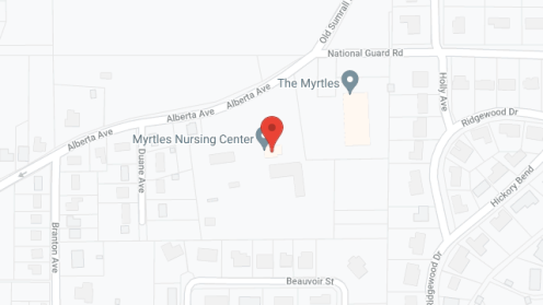 Map of the neighborhood around Myrtles