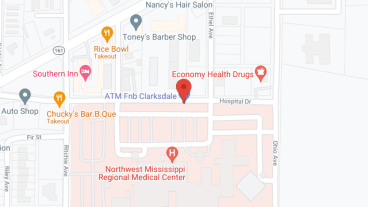 Northwest Mississippi in google map