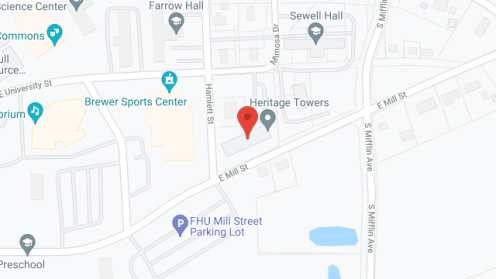 Map of the neighborhood around Heritage Towers
