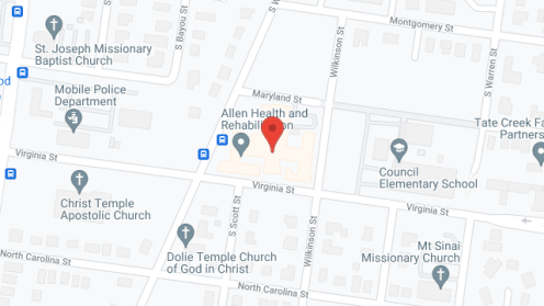 Map of the neighborhood around Allen Memorial Home