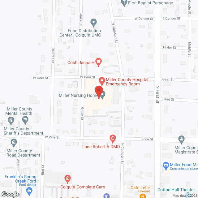 Miller Nursing Home in google map