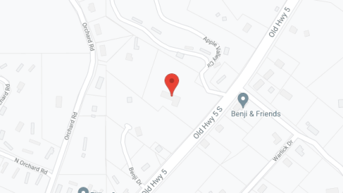 Map of the neighborhood around Dunn's Resthome