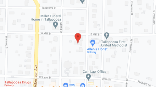 Map of the neighborhood around Georgia Living Ctr