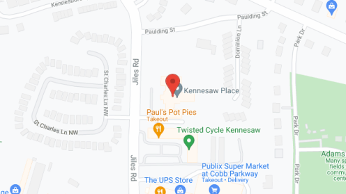 Map of the neighborhood around Wellington Place of Kennesaw