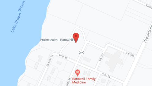 Map of the neighborhood around Barnwell County Nursing Home