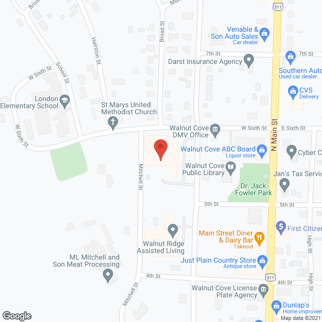 Walnut Cove Healthcare Ctr in google map