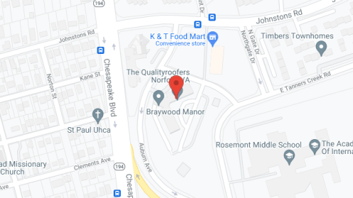 Map of the neighborhood around Braywood Manor