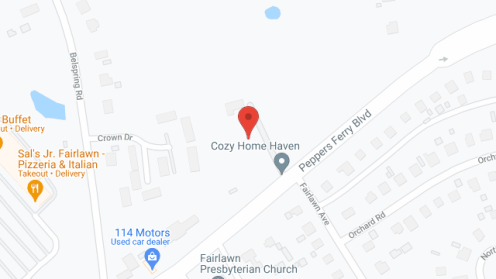 Map of the neighborhood around Cozy Home Haven