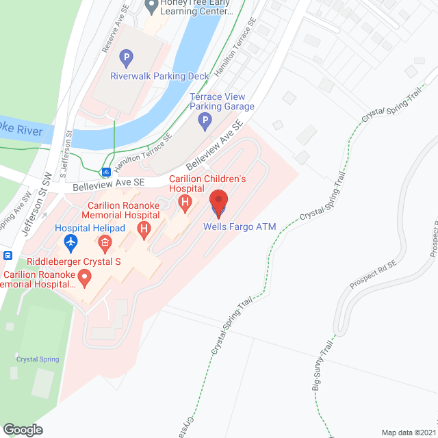 Carilion Roanoke Memorial in google map