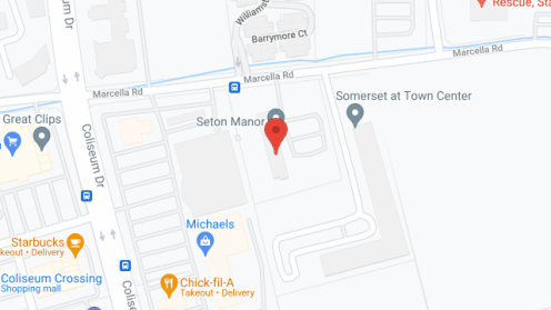 Map of the neighborhood around Seton Manor