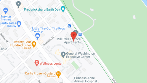 Map of the neighborhood around Mill Park Terrace Apts