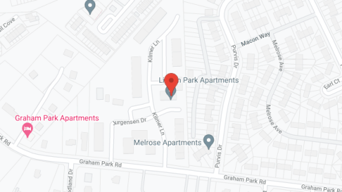 Map of the neighborhood around Linden Park Apartments - this is not a senior