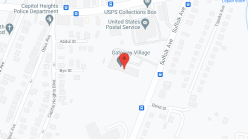 Map of the neighborhood around Gateway Village