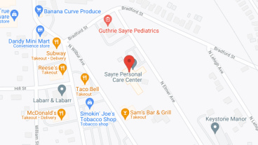 Sayre Personal Care Center in google map