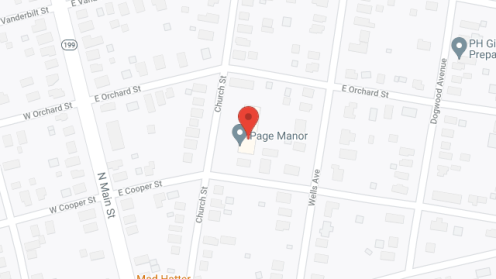 Map of the neighborhood around Page Manor