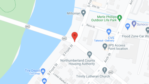 Map of the neighborhood around Centre Towne Apartments