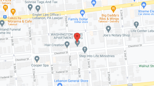 Map of the neighborhood around Washington Arms