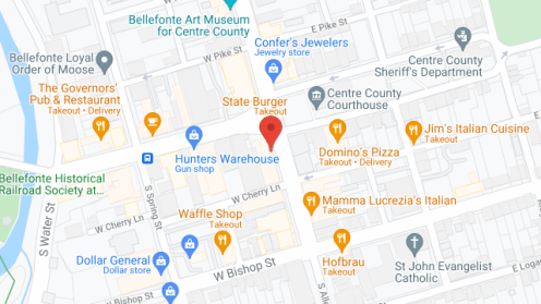 Map of the neighborhood around Brockerhoff House