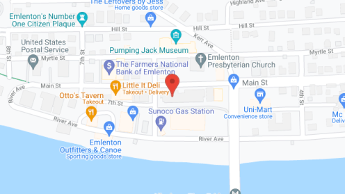Map of the neighborhood around Bridge View Apartments