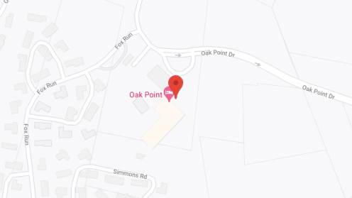 Map of the neighborhood around Oak Point Homes