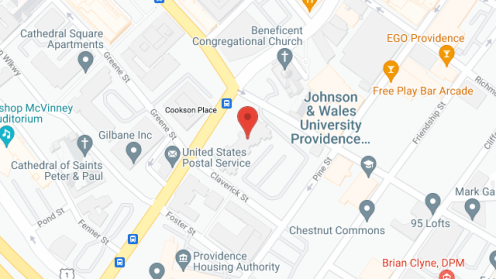 Map of the neighborhood around Beneficent House
