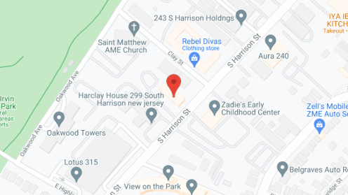 Map of the neighborhood around Harrison Arms