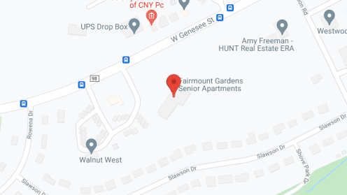 Map of the neighborhood around Fairmount Gardens Senior Apts