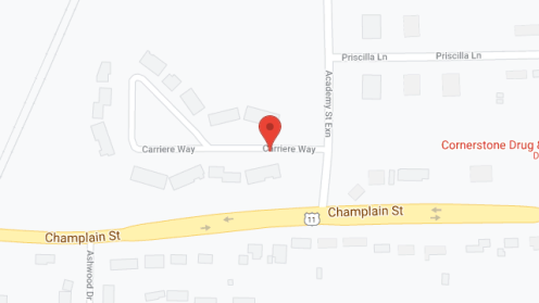 Map of the neighborhood around Albert Carrier Apartments
