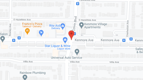 Map of the neighborhood around Kenmore Village Apts