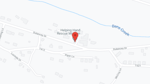 Map of the neighborhood around Helping Hand Rescue Mission