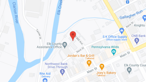 Map of the neighborhood around Elk County Housing Authority