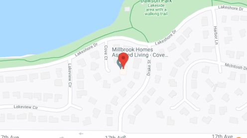 Map of the neighborhood around Millbrook Homes - Cove