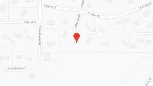 Map of the neighborhood around Ponderosa Care Center