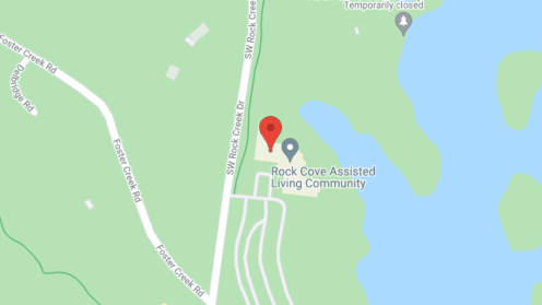Map of the neighborhood around Rock Cove