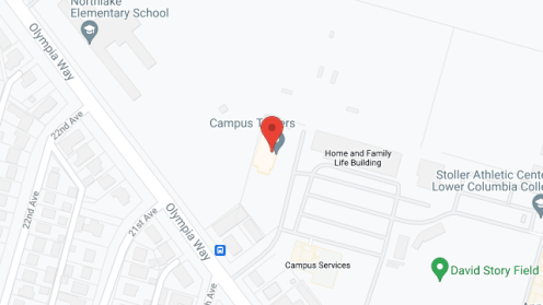 Map of the neighborhood around Campus Towers