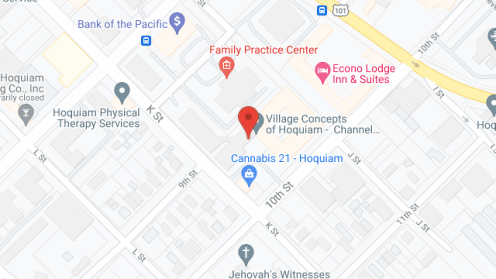 Map of the neighborhood around Channel Point Village