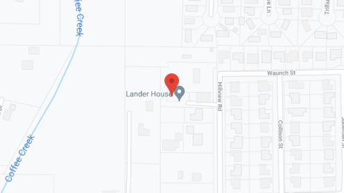 Map of the neighborhood around Lander House