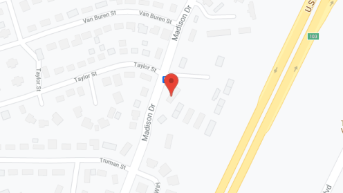 Map of the neighborhood around Bicentennial Apartment Village