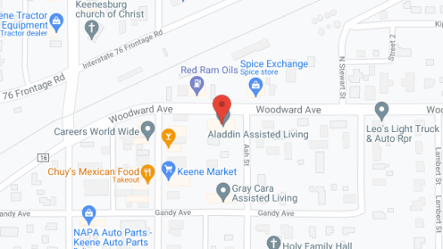 Map of the neighborhood around The Aladdin At Keenesburg
